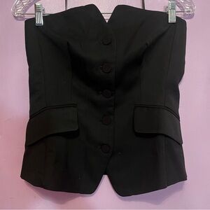 NWT Strapless Bustier Button-down Corset top, perfect for under a blazer!